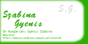 szabina gyenis business card